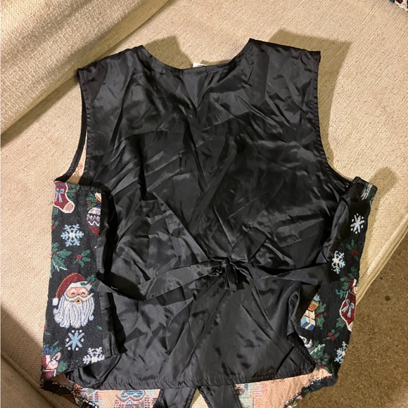 Vintage Bobbie brooks Santa Christmas button up vest - Picture 4 of 5